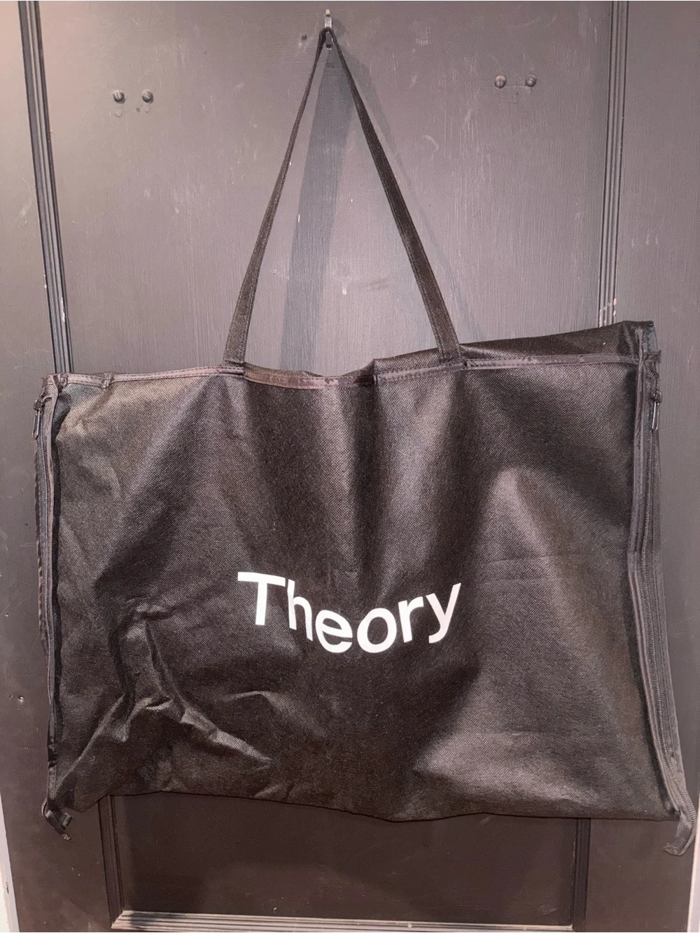 Theory Black Garment Bag Suit Dress Travel Storage Bag Zip Closure